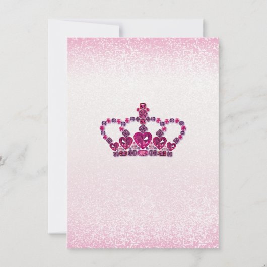 Invitations de fête d'anniversaire de la princesse (Dos)