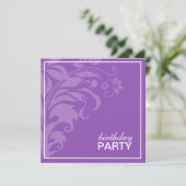 Invitations de fête d'anniversaire de l'Améthyste (Debout devant)
