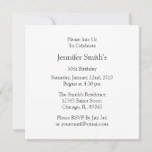 Invitations de fête d'anniversaire de l'Améthyste (Dos)