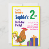 Invitations de fête d'anniversaire de l'animal de (Devant)