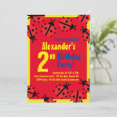 Invitations de fête d'anniversaire de l'animal Lad (Debout devant)