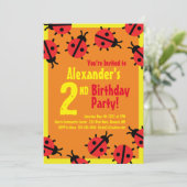 Invitations de fête d'anniversaire de l'animal Lad (Debout devant)