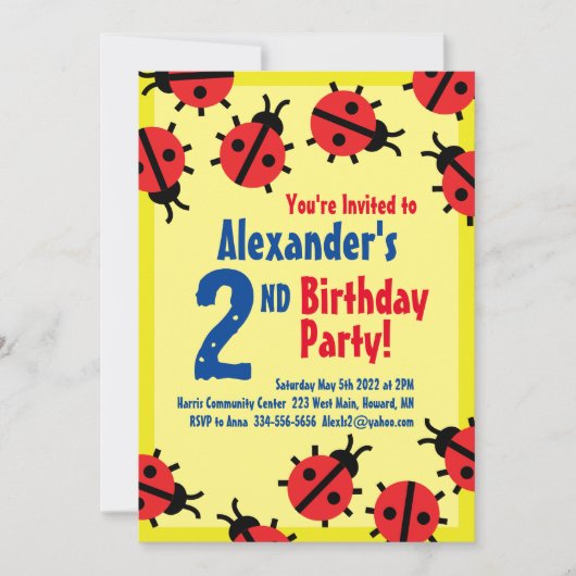 Invitations de fête d'anniversaire de l'animal Lad (Devant)