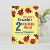 Invitations de fête d'anniversaire de l'animal Lad (Debout devant)