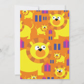 Invitations de fête d'anniversaire de l'animal Lio (Dos)