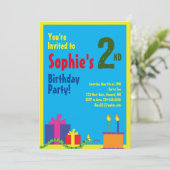 Invitations de fête d'anniversaire de l'animal ser (Debout devant)