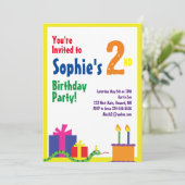 Invitations de fête d'anniversaire de l'animal ser (Debout devant)