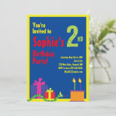 Invitations de fête d'anniversaire de l'animal ser (Debout devant)