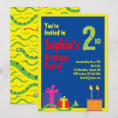 Invitations de fête d'anniversaire de l'animal ser (Devant / Derrière)