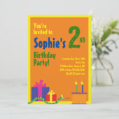 Invitations de fête d'anniversaire de l'animal ser (Debout devant)