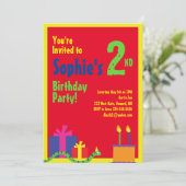 Invitations de fête d'anniversaire de l'animal ser (Debout devant)