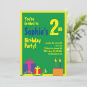 Invitations de fête d'anniversaire de l'animal ser (Debout devant)