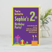 Invitations de fête d'anniversaire de l'animal ser (Debout devant)