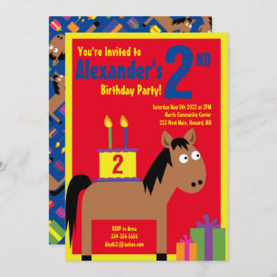 Invitations de fête d'anniversaire de l'enfant