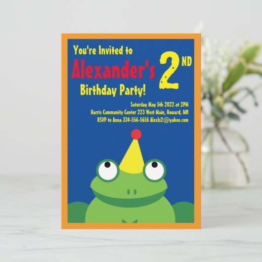 Invitations de fête d'anniversaire de l'enfant (Debout devant)