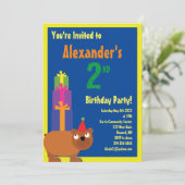 Invitations de fête d'anniversaire de l'enfant (Debout devant)