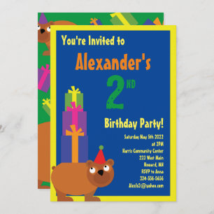 Invitations de fête d'anniversaire de l'enfant