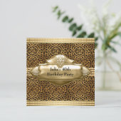 Invitations de fête d'anniversaire de Leopard (Debout devant)