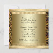 Invitations de fête d'anniversaire de Leopard (Dos)