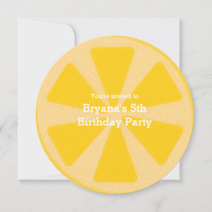 Invitations de fête d'anniversaire de limonade de