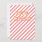 Invitations de fête d'anniversaire de limonade ros (Dos)