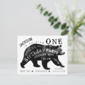 Invitations de fête d'anniversaire de l'ours (Debout devant)