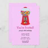 Invitations de fête d'anniversaire de machine de (Devant / Derrière)