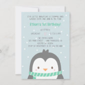 Invitations de fête d'anniversaire de mignonne Pen (Devant)