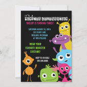 Invitations de fête d'anniversaire de Monster Bash (Devant)