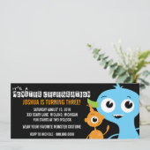 Invitations de fête d'anniversaire de Monster Bash (Debout devant)