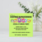 Invitations de fête d'anniversaire de Monster Bash (Debout devant)