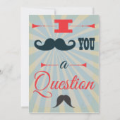 Invitations de fête d'anniversaire de moustache (Dos)