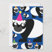Invitations de fête d'anniversaire de Panda Animal (Dos)