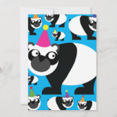 Invitations de fête d'anniversaire de Panda Animal (Dos)
