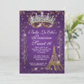 Invitations de fête d'anniversaire de Paris Bling (Debout devant)