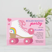Invitations de fête d'anniversaire de patinage de (Debout devant)