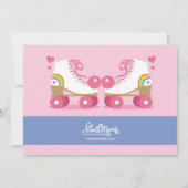 Invitations de fête d'anniversaire de patinage de (Dos)