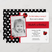 Invitations de fête d'anniversaire de photo de (Devant / Derrière)