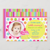 Invitations de fête d'anniversaire de photo de (Devant / Derrière)