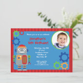 Invitations de fête d'anniversaire de photo de (Debout devant)