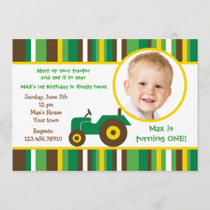 Invitations de fête d'anniversaire de photo de