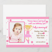 Invitations de fête d'anniversaire de photo de (Devant / Derrière)