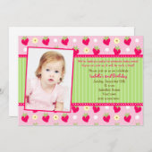 Invitations de fête d'anniversaire de photo de (Devant / Derrière)