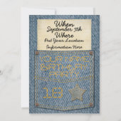 Invitations de fête d'anniversaire de poche de (Dos)