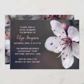 Invitations de fête d'anniversaire de printemps de (Devant / Derrière)