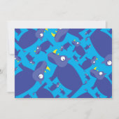 Invitations de fête d'anniversaire de Rhino Animal (Dos)