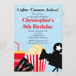 Invitations de fête d'anniversaire de soirée