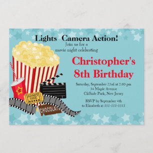 Invitations de fête d'anniversaire de soirée