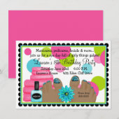 Invitations de fête d'anniversaire de spa (Devant / Derrière)