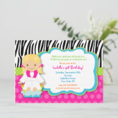 Invitations de fête d'anniversaire de spa (Debout devant)